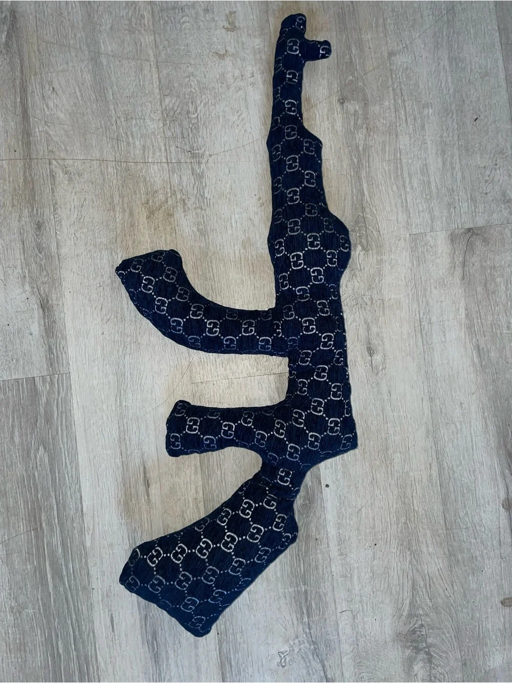 Gucci Navy and White Monogram AK47 Pillow